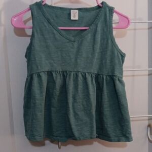 Big Girls Green Sleeveless Top Size XL (14/16)